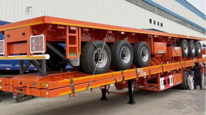 4 Axle Flatbed Semi Trailer will be Sent to Tanzania