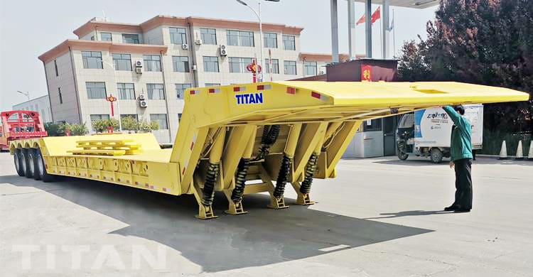 4 axle folding gooseneck trailer