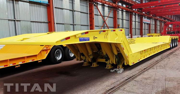 4 axle folding gooseneck trailer