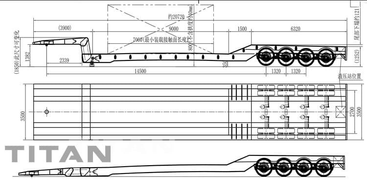 4 axle folding gooseneck trailer