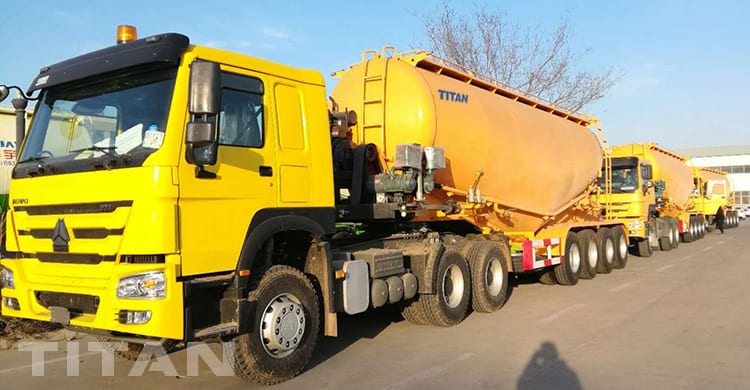 4 Axles cement tanker trailer