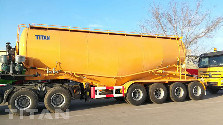 4 Axles cement tanker trailer