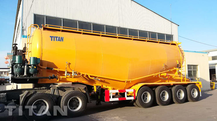 4 Axles cement tanker trailer