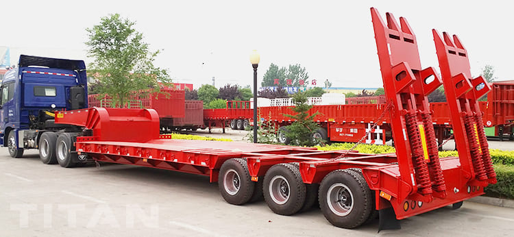 3 line 6 axle low bed trailer