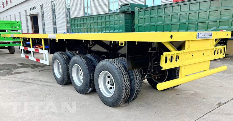 3 axles flatbed trailer