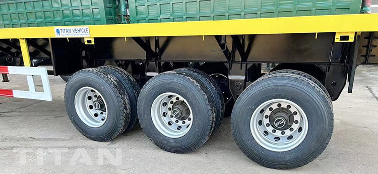 3 axles flatbed trailer