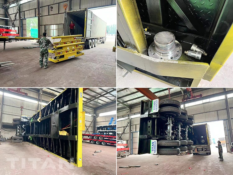 3 axles flatbed trailer