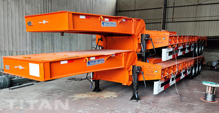 3 axles low loader trailer