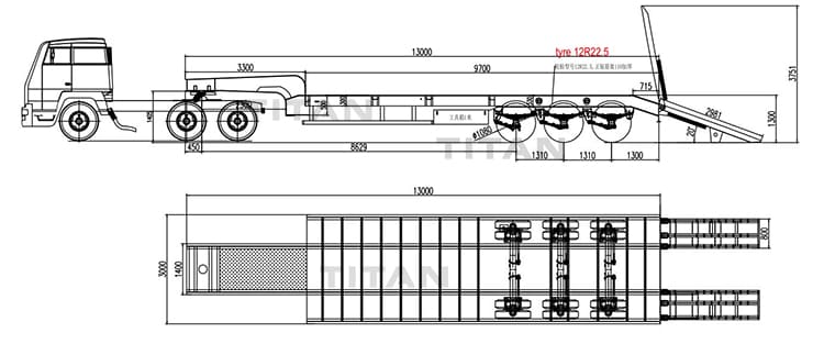 3 axles low loader trailer2