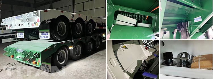 Трехосный низкорамный прицеп и 80T 4-осный низкорамный прицеп для продажи в Танзании