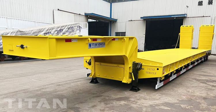 80T 3-осный полуприцеп с низкой платформой для продажи в Объединенных Арабских Эмиратах