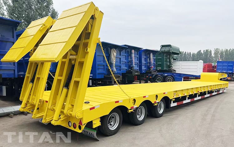 80T 3-осный полуприцеп с низкой платформой для продажи в Объединенных Арабских Эмиратах