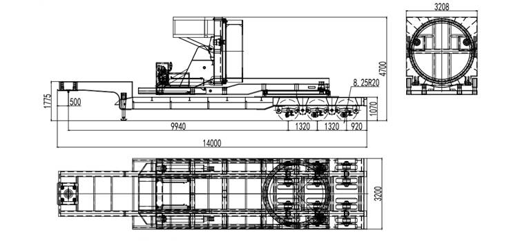 windmill blade transport adaptor drawing