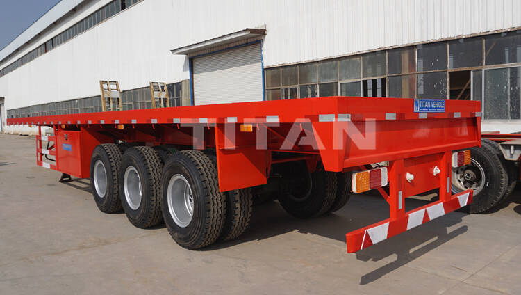 Tri axle flatbed semi trailer for sale