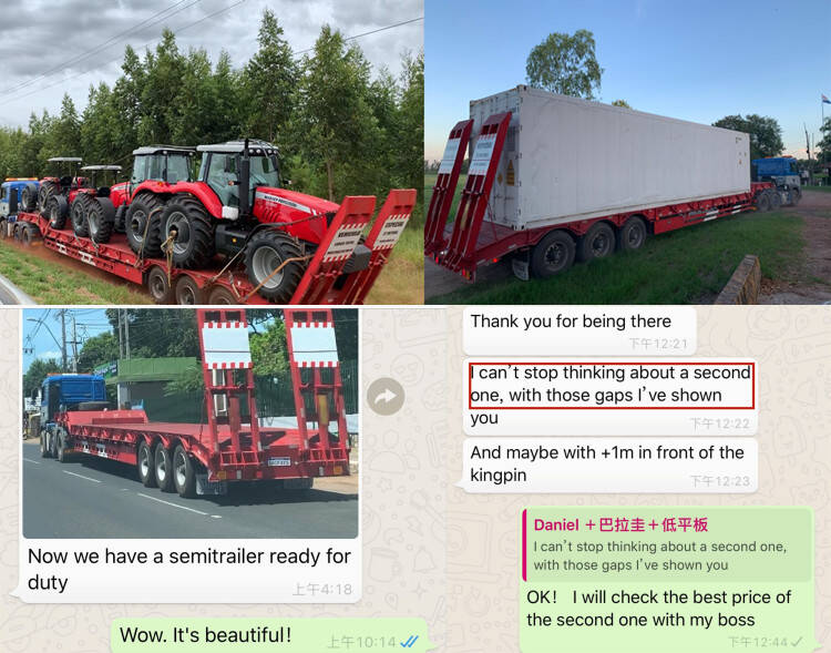 lowbed semi trailer