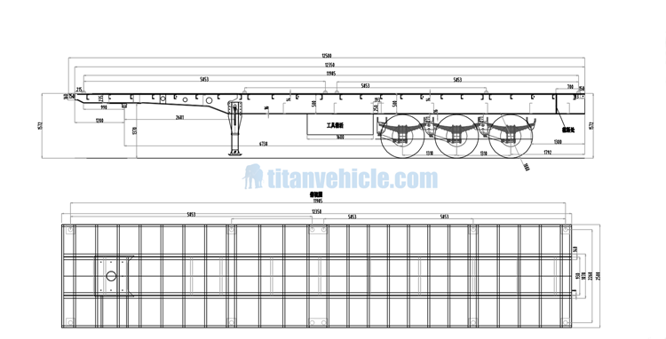 Tri axle flatbed semi trailer for sale