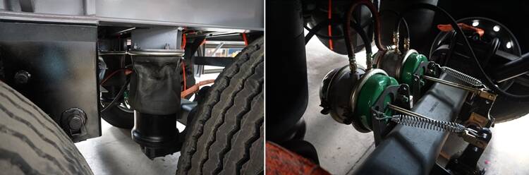 details of flatbed sem itrailer