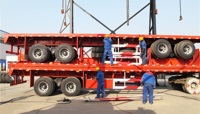 details of flatbed semi trailer