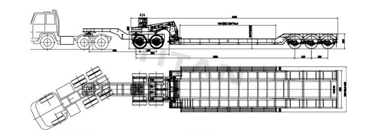 3 axles removable gooseneck trailer