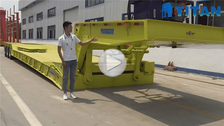 lowboy semi trailer
