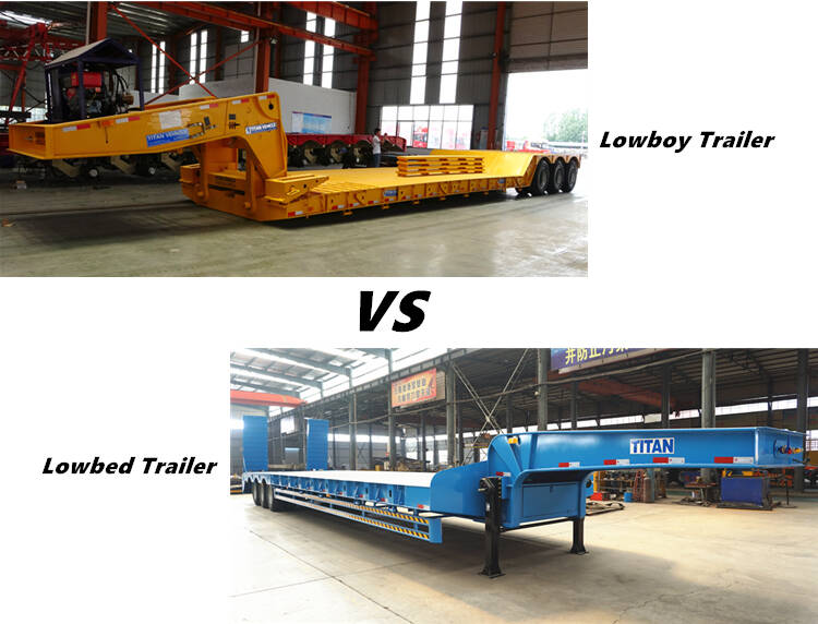 lowboy semi trailer
