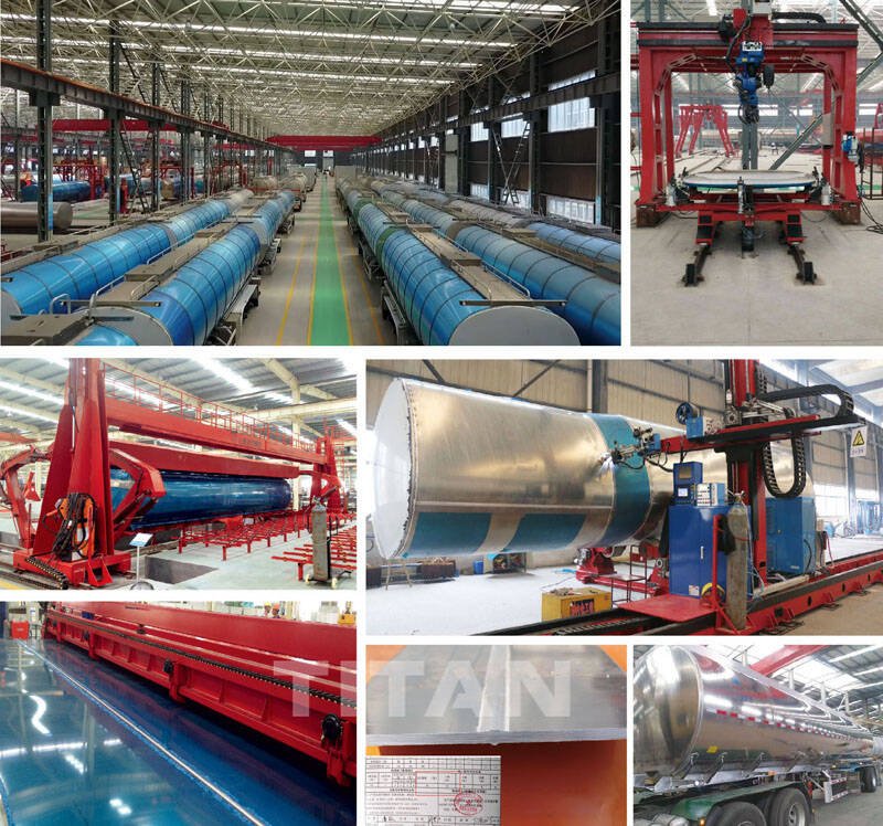 fuel tank trailer in the factory