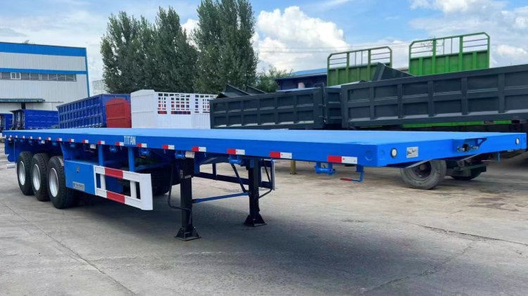  3 axles 40ft flatbed semi-trailer with 3 axles