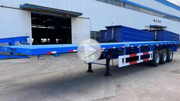  3 Axles 40ft Flatbed Semi-Trailer With 3 Axles