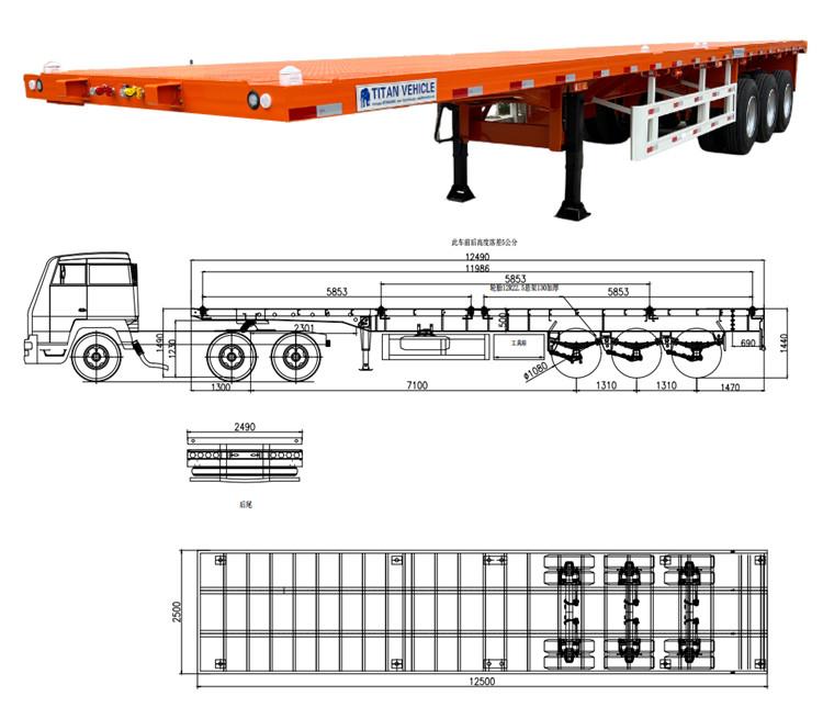 3 axle flatbed trailers for sale manufacturer