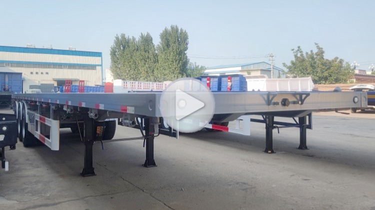 40 ft Container Transport Platform Semi Trailer In Uzbekistan