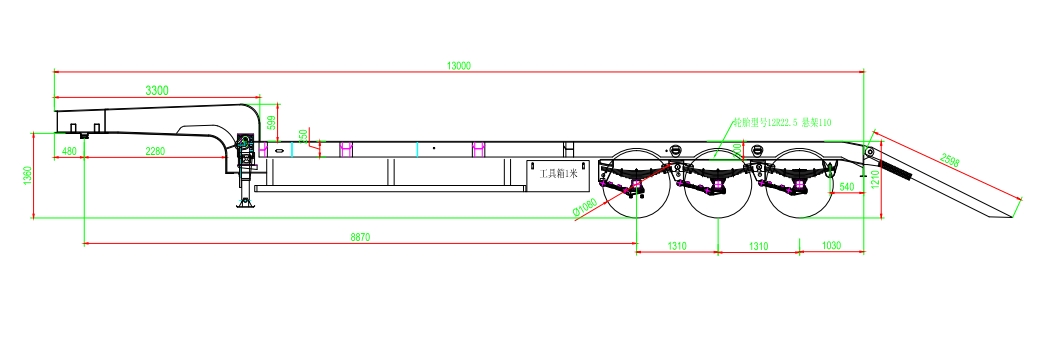 3 Axles Lowbed Trailer For Sale In Belarus2