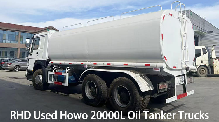 RHD Б/у Howo 20000L Нефтяные автоцистерны для продажи в Папуа-Новой Гвинее