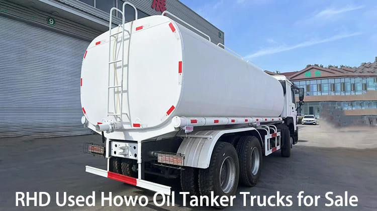 RHD Б/у Howo 20000L Нефтяные автоцистерны для продажи в Папуа-Новой Гвинее