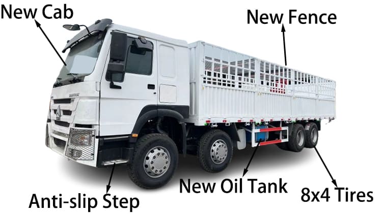 371 л.с. Б/у Howo Fence Truck 8x4 на продажу в Гайане