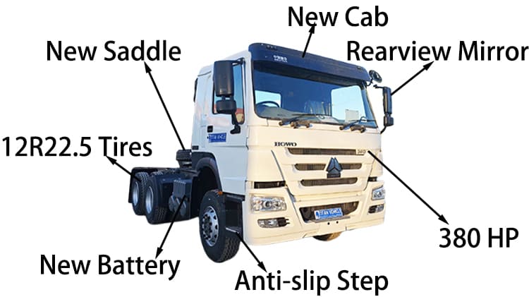 6x4 немного б/у тягачи Sinotruk Howo 380 л.с. для продажи в России