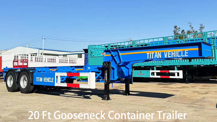 2-осный 20-футовый контейнеровоз Gooseneck для продажи в Казахстане