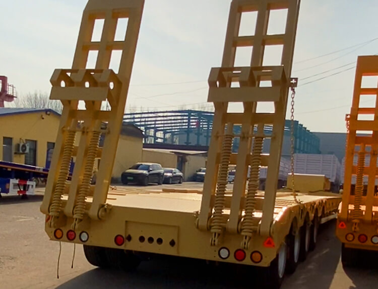 4 Axle 100 Ton Hydraulic Lowbed Trailer for Sale in Zambia