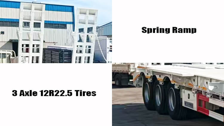 3 Axle 60 Ton Low Bed Trailer for Sale Price in Ghana